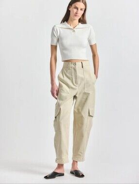 10 Crosby Derek Lam Cream Utility Cargo Pants